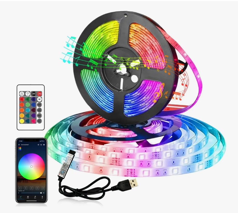 5m Tiras Led Luces 5050 Rgb Tira Led Multicolor Decoración