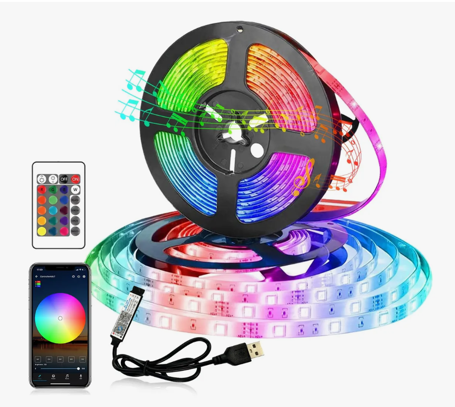 5m Tiras Led Luces 5050 Rgb Tira Led Multicolor Decoración