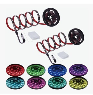 Foto 1 | Tira De Luces Led Rgb 5050 Impermeable Con Pilas 4m(2 X 2m)