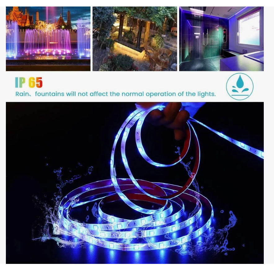 Foto 5 | Tira De Luces Led Rgb 5050 Impermeable Con Pilas 4m(2 X 2m)