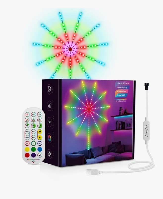 Foto 1 | Tira De Luz Led Inteligente De Fuegos Artificiales Bluetooth
