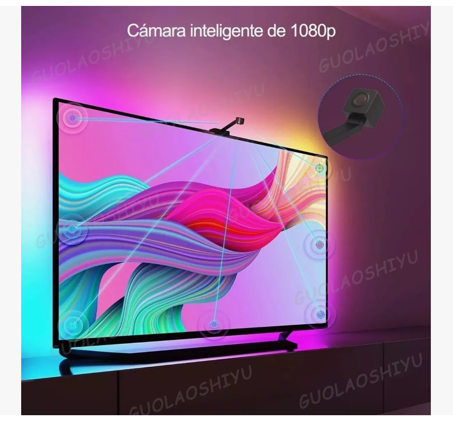 Foto 2 | Tira Led Televisión Wifi Luz Alexa De Inmersión Con Cámara
