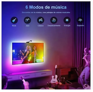 Foto 4 | Tira Led Tv Fancy Wifi Luz De Inmersión Cine Para Alexa