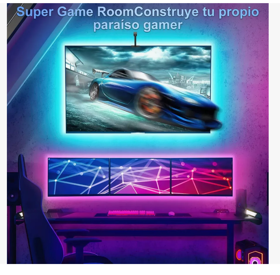 Foto 5 | Tira Led Tv Fancy Wifi Luz De Inmersión Cine Para Alexa