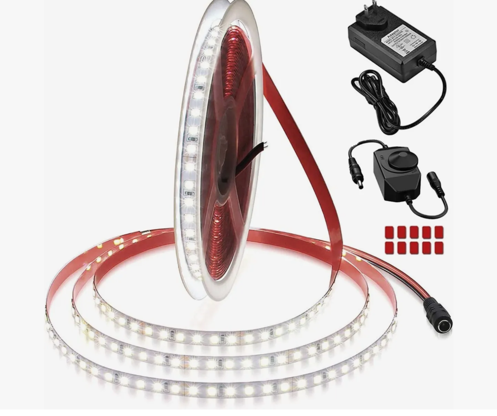 Tira De Luces 1200 Led Blancas Regulador 6000k 10m Para Hogar