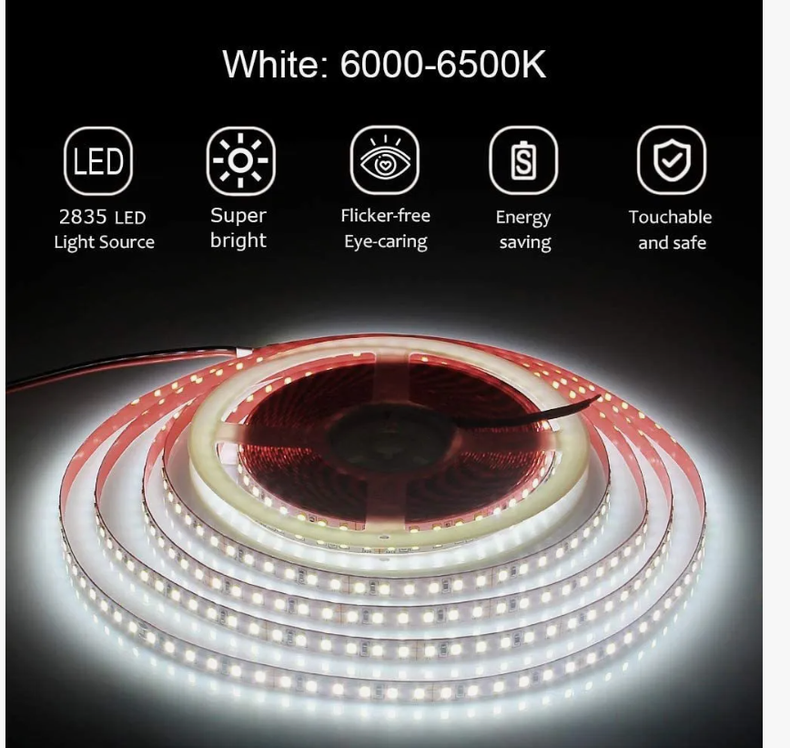 Foto 4 pulgar | Tira De Luces 1200 Led Blancas Regulador 6000k 10m Para Hogar