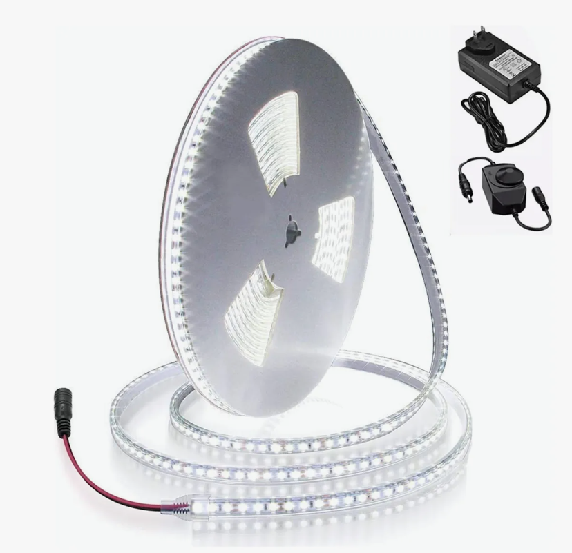 Foto 2 pulgar | Tira De Luces Led Blancas Regulador 10m 1200led Para Hogar
