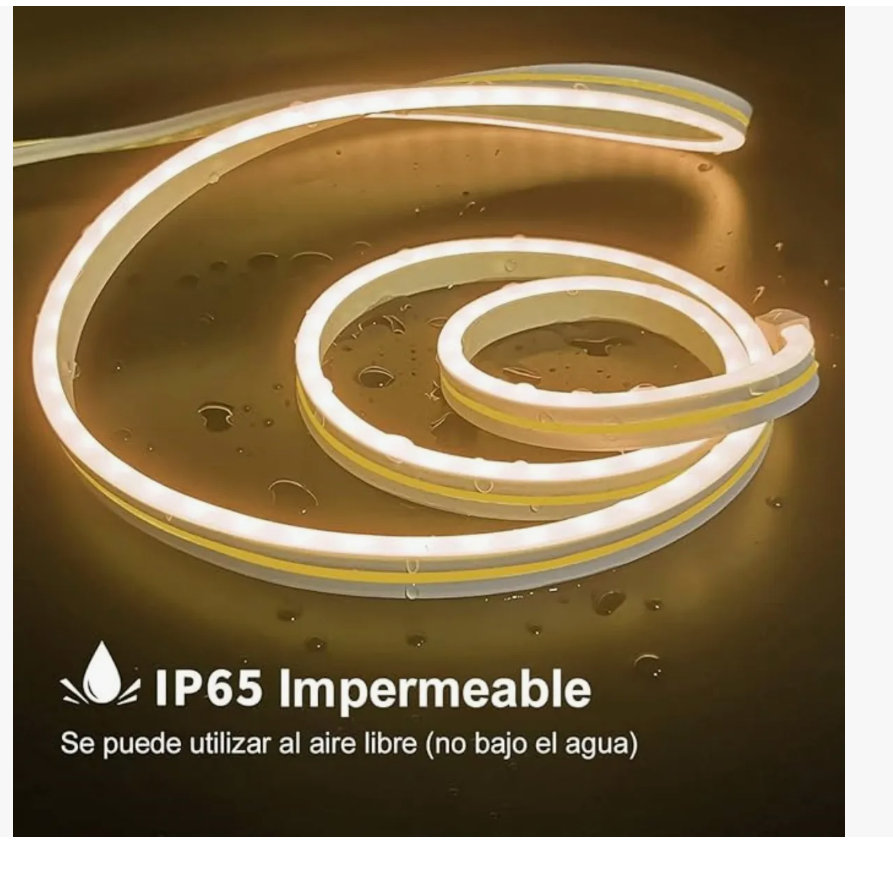 Foto 4 | Tiras De Led Luz Neón Flexible 10m Manguera Con Fuente Ip67