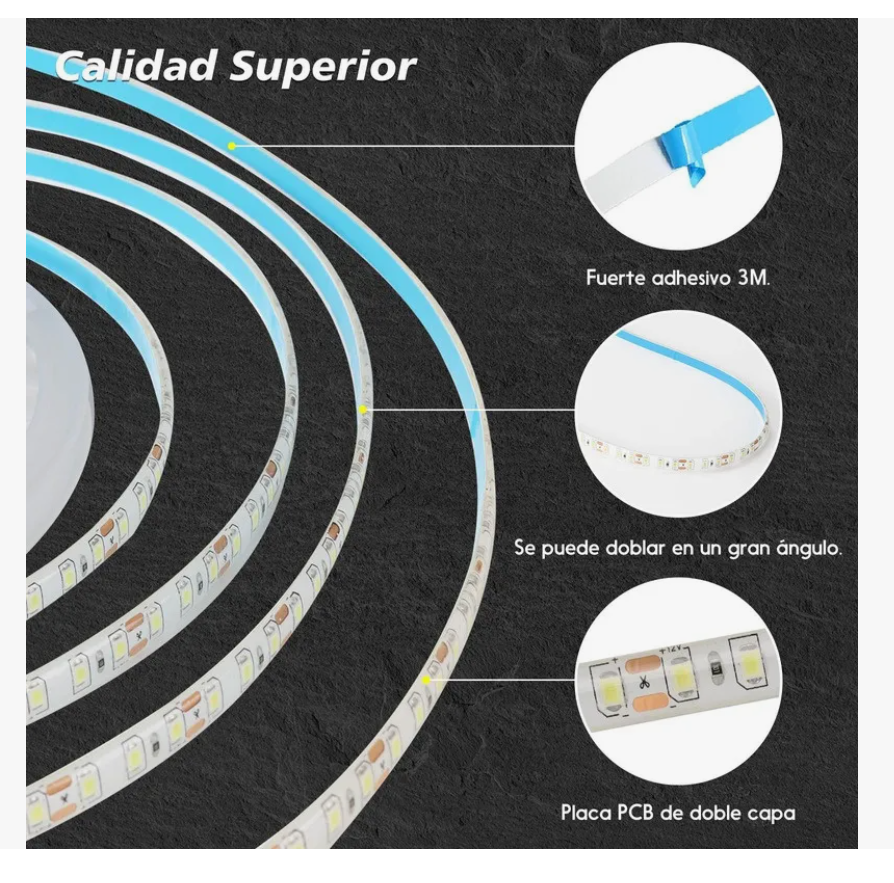 Foto 7 pulgar | Tira De Luz Led Blancas Regulable Ip67 5m 600led Para Hogar