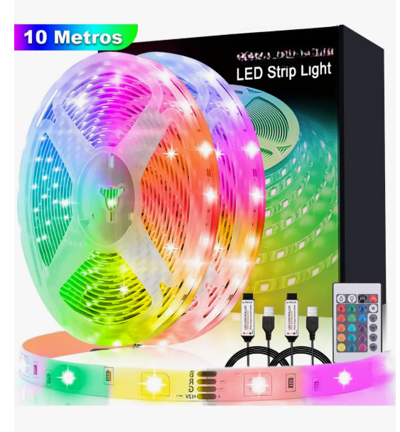 Foto 2 pulgar | Tira De Luces Led 10m Usb Rgb Luces Led Para Cuarto Multicolor Decoración