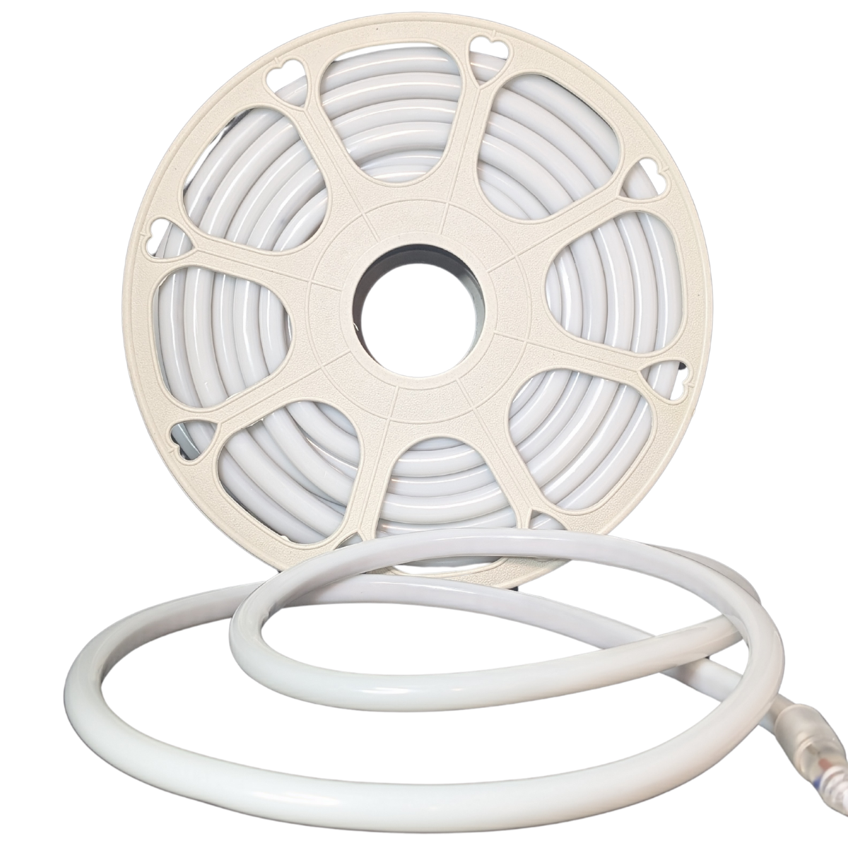 Manguera Led Neón Redonda 25m Blanco Cálido 360°