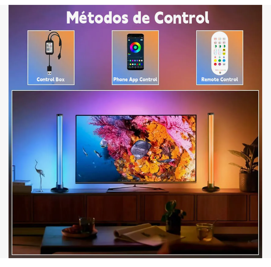 Foto 3 pulgar | Barra de Luz Led Inteligente Wifi Alexa Música Rgbic