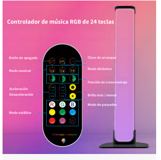 Foto 6 pulgar | Barra de Luz Inteligente App Control Música Rgbic 2 Piezas