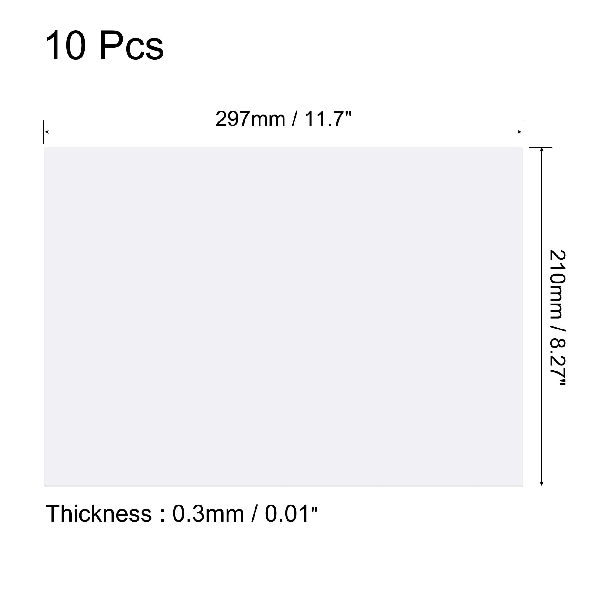 Foto 2 | Láminas Superpuestas Para Filtros De Iluminación De Gel Uxcell A4, Pvc Transparente, 0,3 Mm - Venta Internacional.
