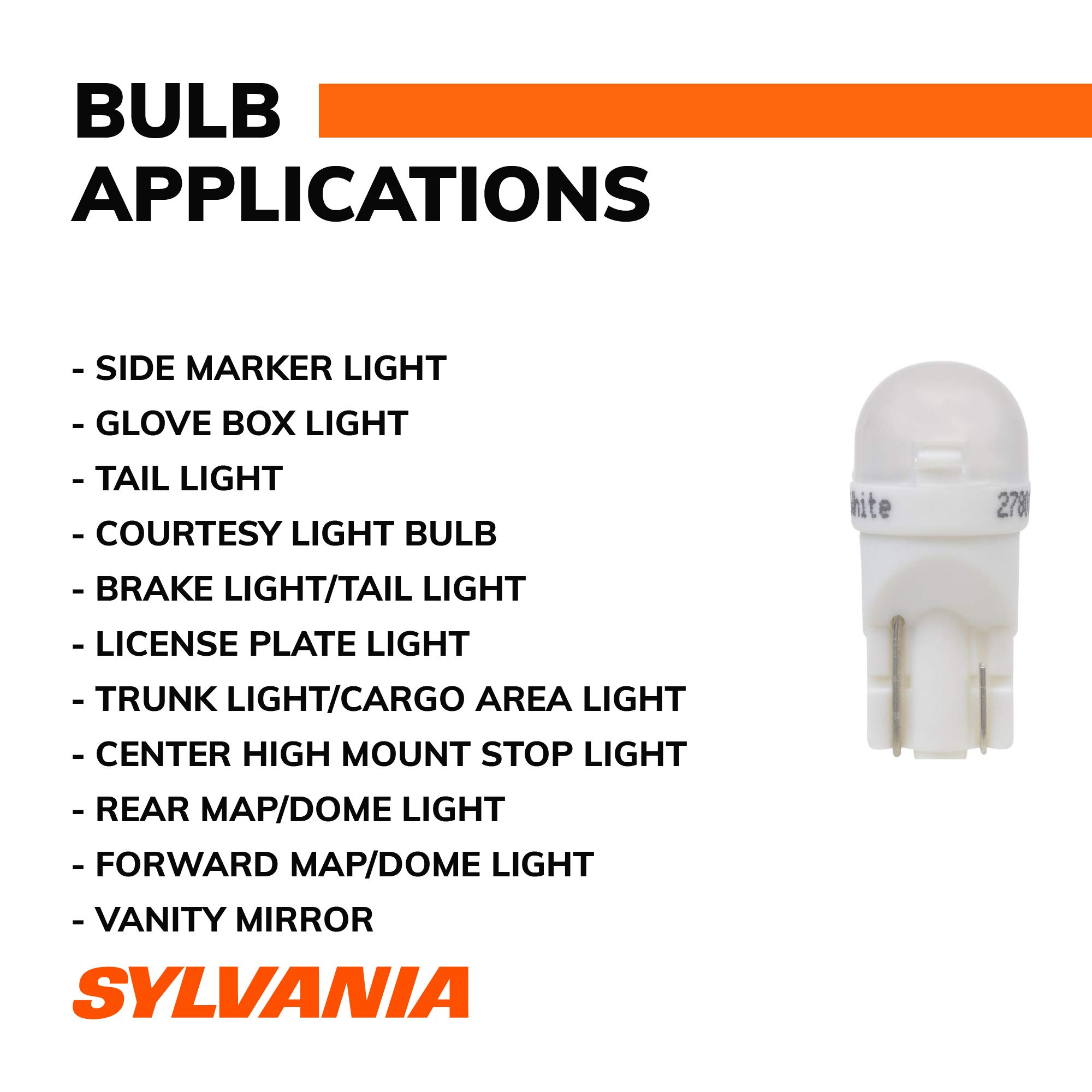 Foto 5 pulgar | Minibombilla Led Sylvania 168 T10 W5w Blanca (2 Bombillas) - Venta Internacional.