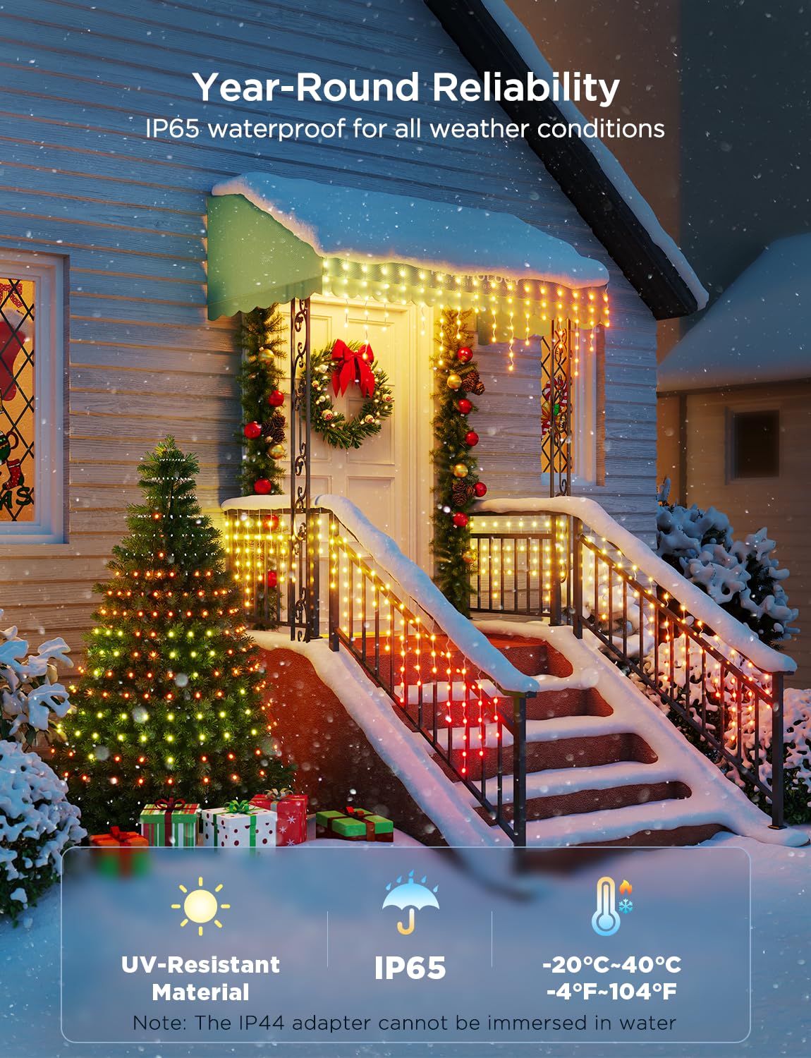Foto 6 pulgar | Icicle Lights Govee Smart Rgbic 66 Pies 800 Led Ip65 A Prueba De Agua - Venta Internacional.