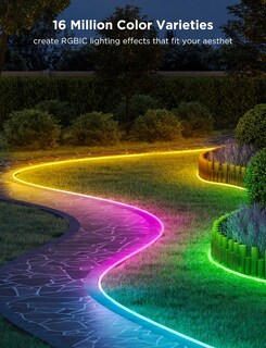 Foto 3 | Luces Tipo Cuerda De Neón Para Exteriores Govee, 20 M, Rgbic, Impermeables - Venta Internacional.