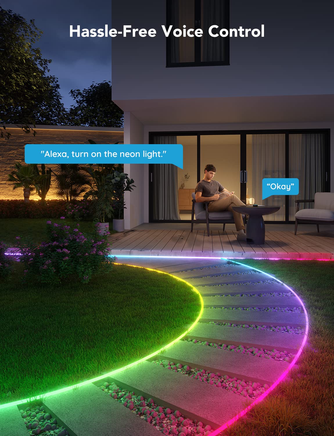 Foto 7 | Luces Tipo Cuerda De Neón Para Exteriores Govee, 20 M, Rgbic, Impermeables - Venta Internacional.