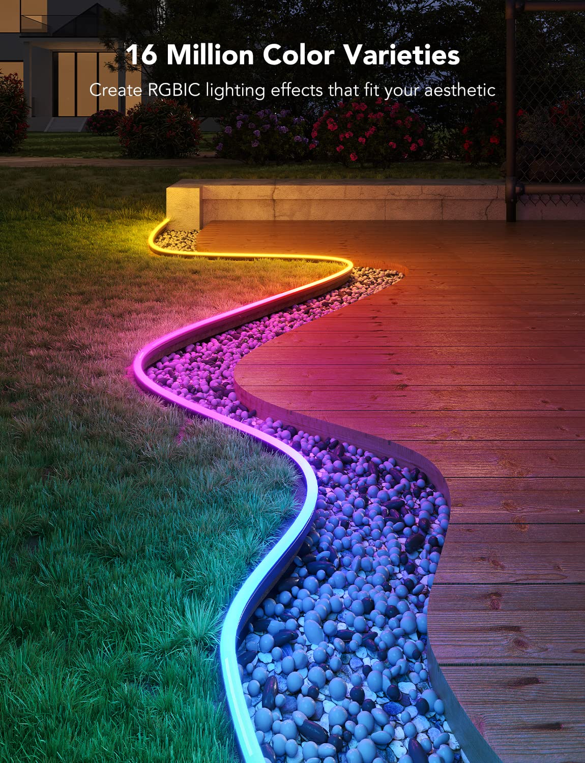 Foto 3 pulgar | Luces Tipo Cuerda De Neón Para Exteriores Govee, 10 M, Rgbic, Impermeables - Venta Internacional.