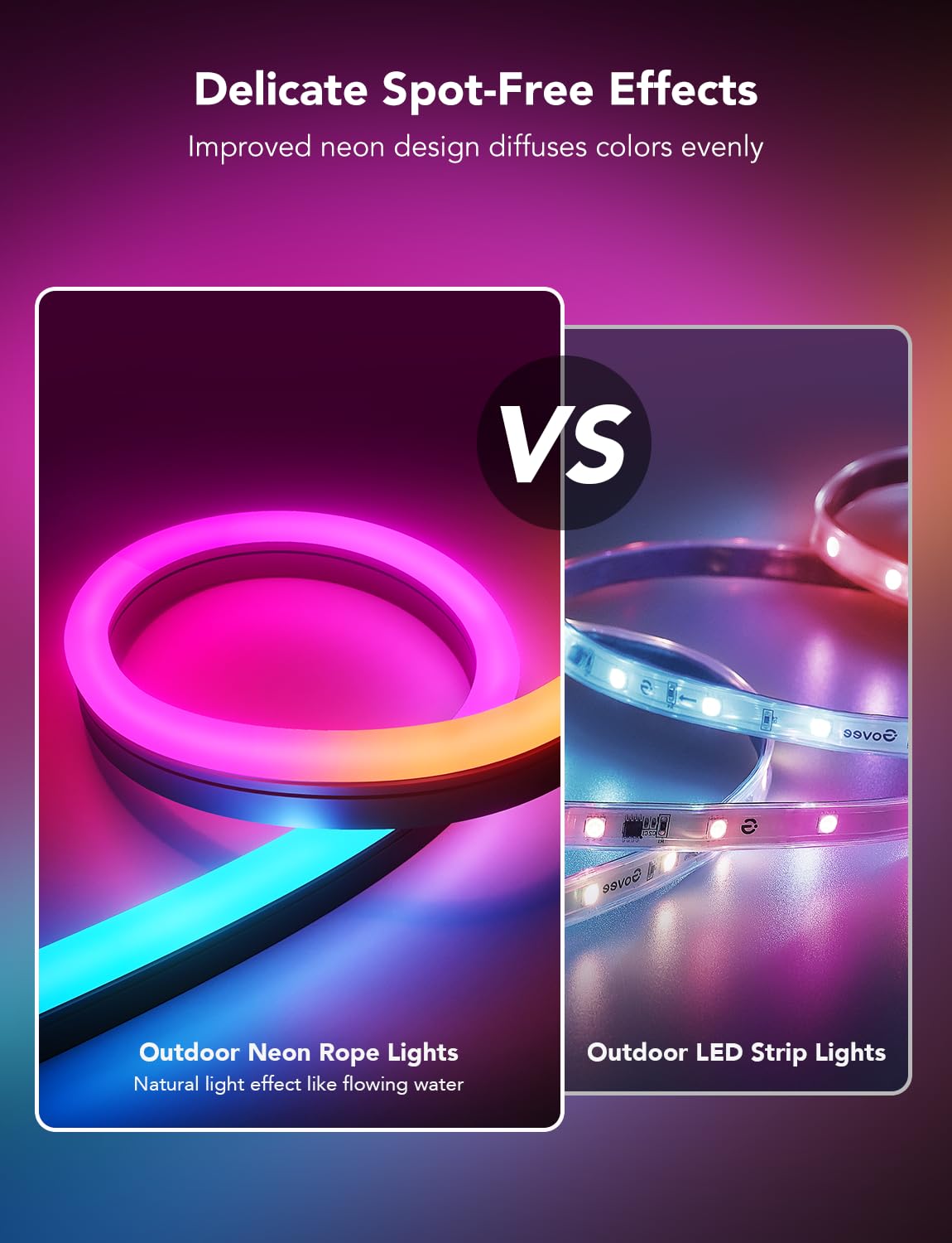 Foto 4 | Luces Tipo Cuerda De Neón Para Exteriores Govee, 10 M, Rgbic, Impermeables - Venta Internacional.