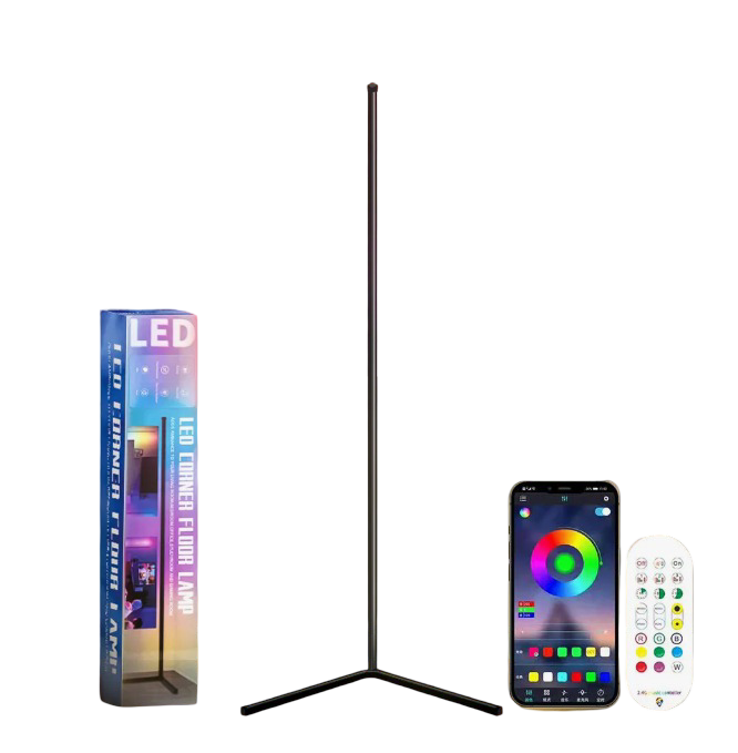 Foto 2 pulgar | Lámpara De Piso De Esquina Rgb Bluetooth Con Usb Lámpara De Pie Led App Control