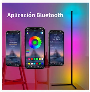 Foto 2 | Lámpara De Piso De Esquina Rgb Bluetooth Con Usb Lámpara De Pie Led App Control