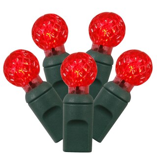 Foto 2 | Juego De Luces Led Vickerman 100 Luces G12 Rojas Sobre Cable Verde - Venta Internacional.
