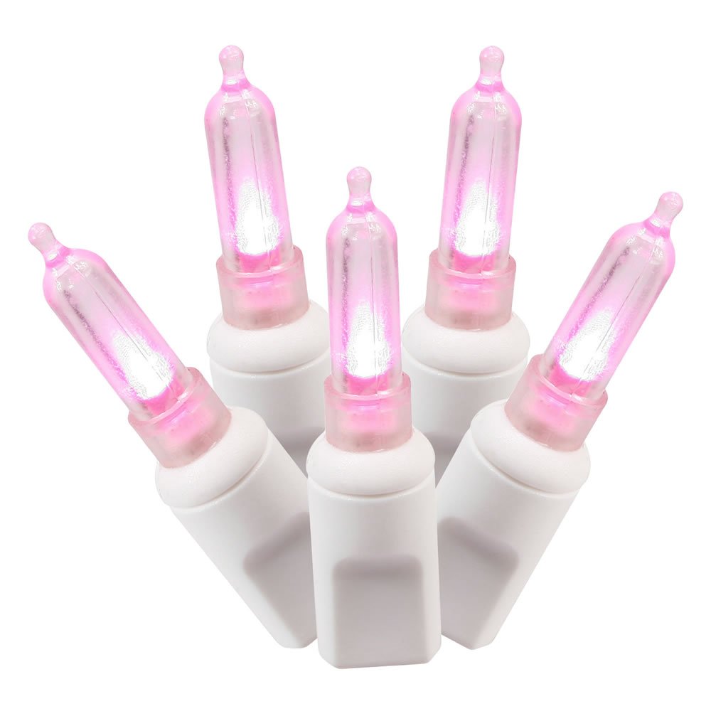 Foto 2 pulgar | Juego De Luces Led Vickerman 100 Luces Rosas Italianas Sobre Cable Blanco - Venta Internacional.