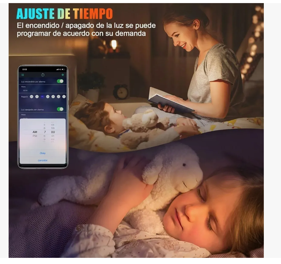 Foto 6 pulgar | Luces Led App Bluetooth Control 5050 Rgb 20m