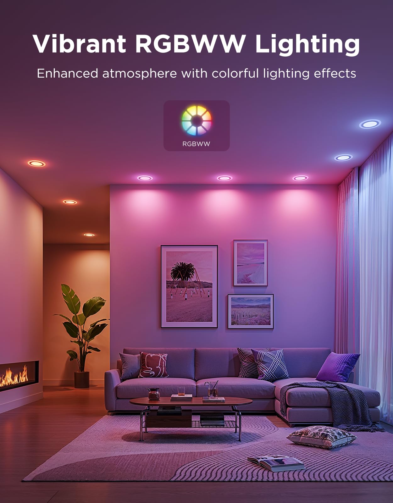 Foto 4 pulgar | Iluminación Empotrada Inteligente Govee Led Rgbic De 10 Cm, 900 Lúmenes, 2700 K, 6500 K - Venta Internacional.