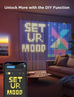 Foto 4 | Luces Led Inteligentes Para Cortinas Govee 2 Con Gif Diy Aigc Rgbic 14.8 × 6.6 Pies - Venta Internacional.