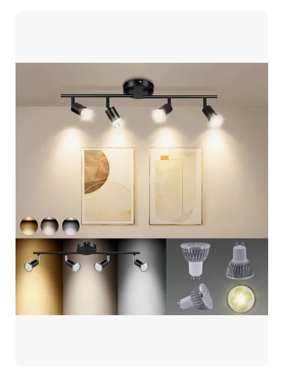 Foto 2 pulgar | Lámparas De Riel Lámpara De Techo Decorativas Moderna Para Sala Y Interiores