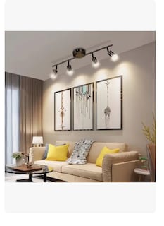 Foto 2 | Lámparas De Riel Lámpara De Techo Decorativas Moderna Para Sala Y Interiores