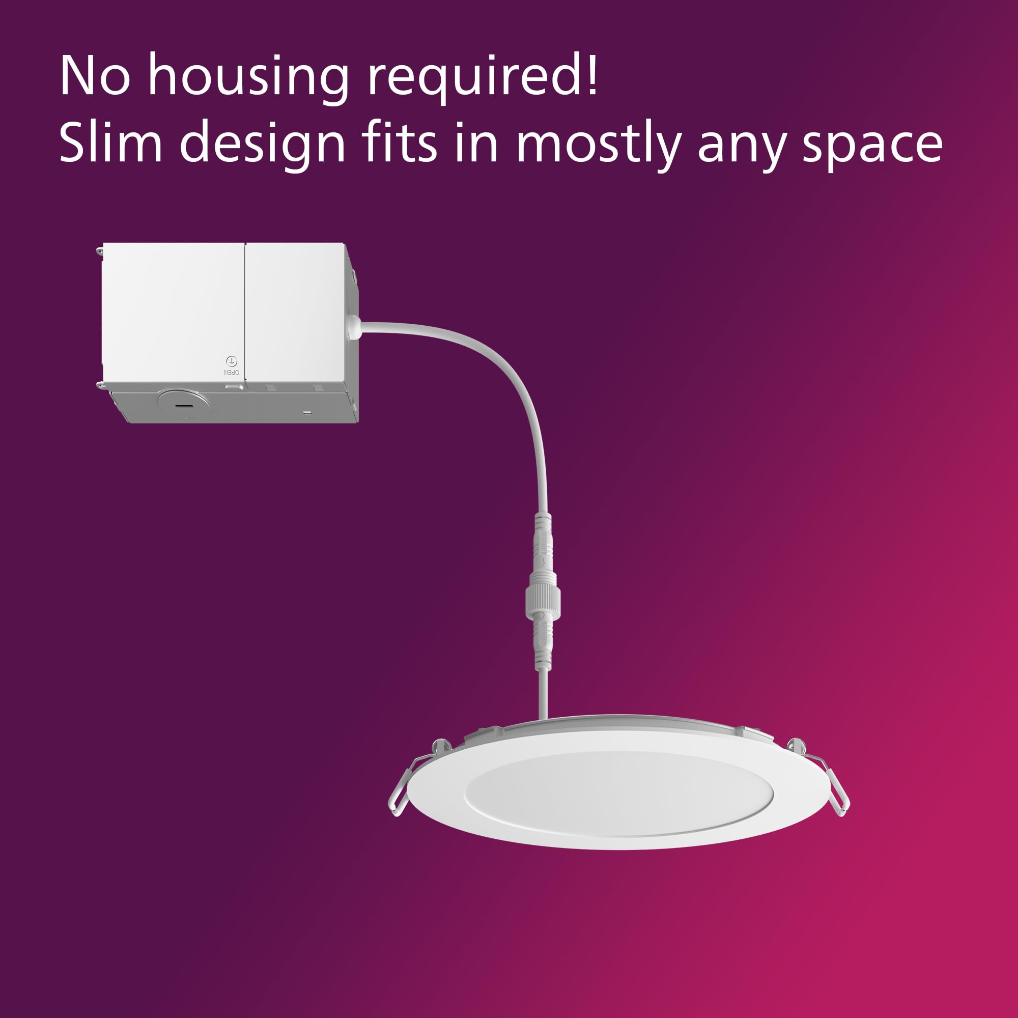 Foto 7 | Lámpara Led Philips Slim De 12 5 W (60 W)  6 Pulgadas  24 Unidades - Venta Internacional.