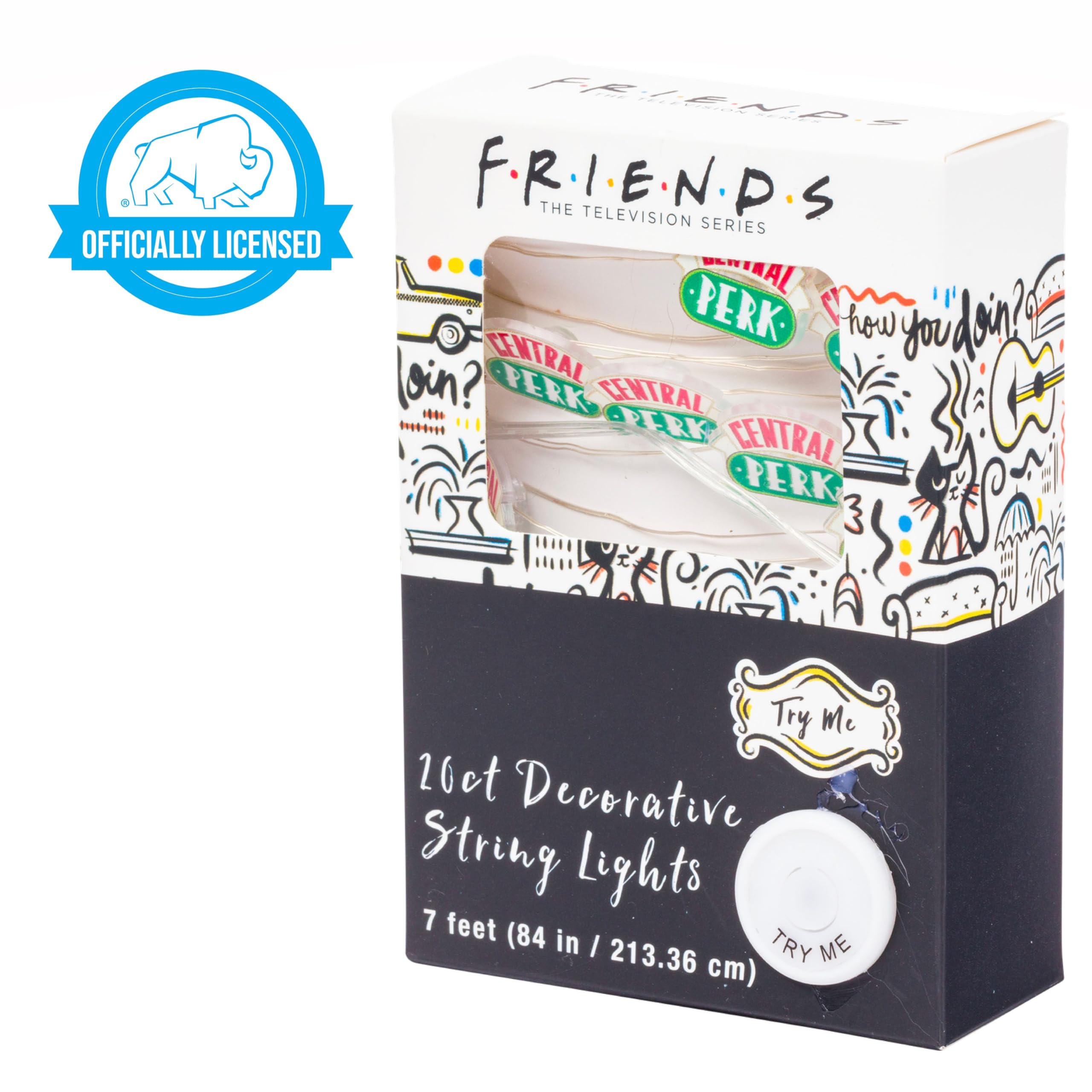 Foto 4 | Guirnalda De Luces Decorativa Silver Buffalo Friends Central Perk - Venta Internacional.
