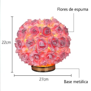 Foto 4 | Lampara Decorativa De Rosas Rosas