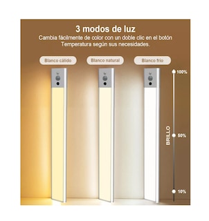Foto 2 | Luz Led para Clóset USB con Sensor Movimiento Blancas 20 cm 2 Piezas