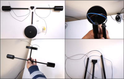 Foto 4 | Lámpara de Techo o de Pared en Forma de Manecillas para Focos E27