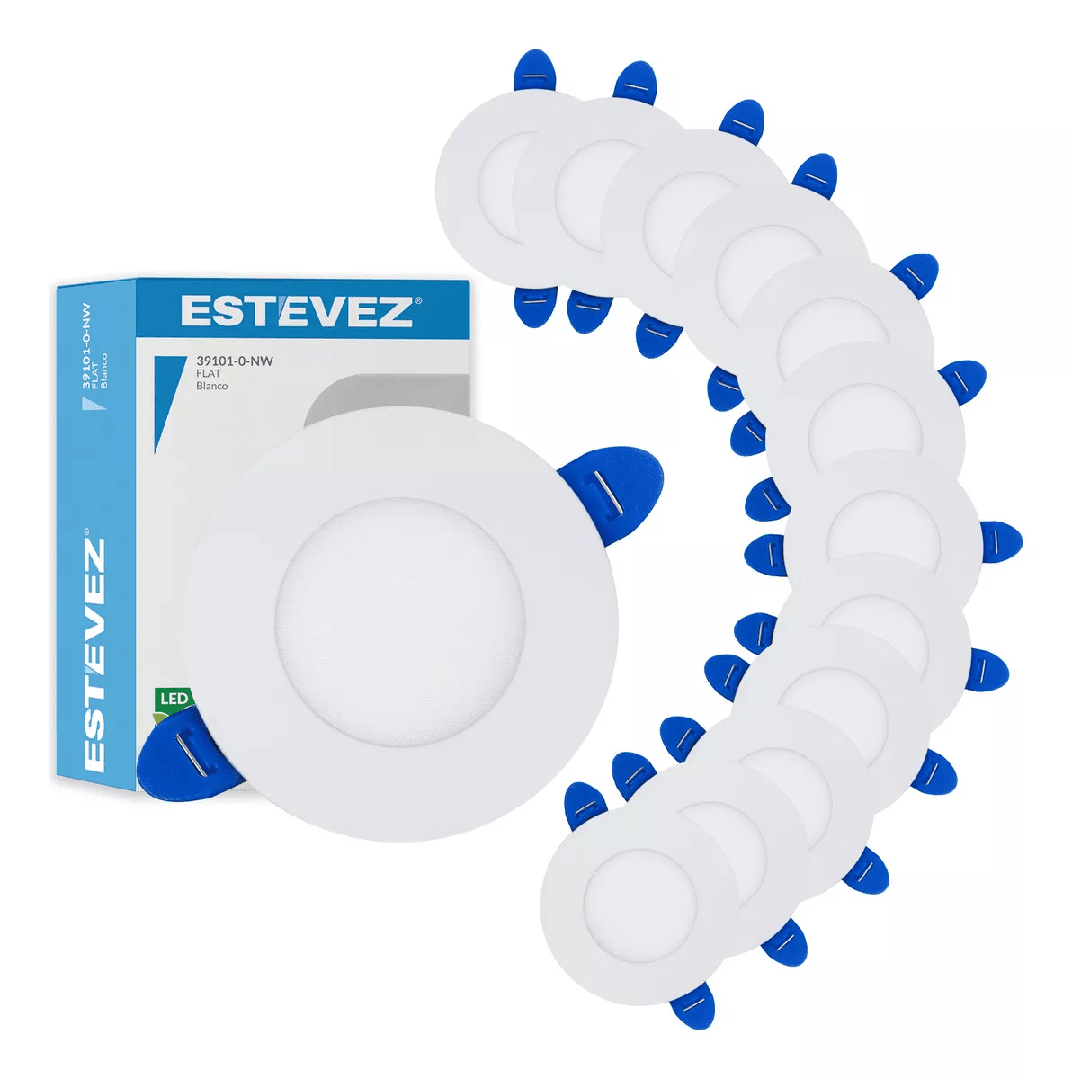Foto 1 | Pack 12 Lámparas Empotrables Led 4w, Luz Neutra 4000k, Estévez