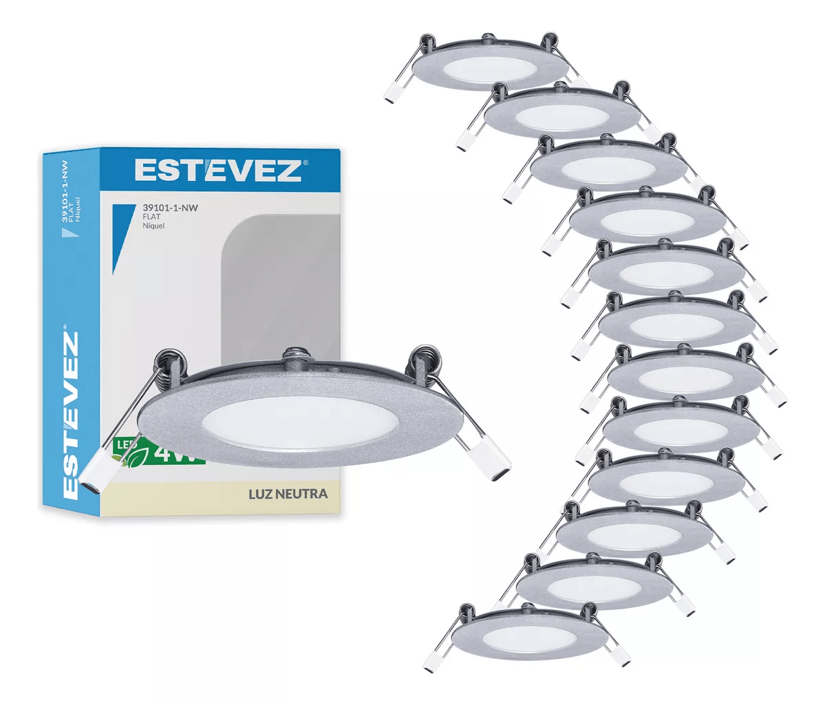 Foto 2 pulgar | Pack 12 Lámparas Led Empotrable Estevez 4w Luz Neutra