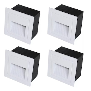 Foto 1 | Set Lampara Led Escalera Pared Foco 3w Ip65 Blanco-luz Blanca-6500k 4piezas Eo Safe Importsesi-14282 Blanco