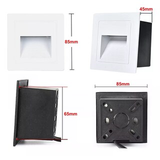 Foto 2 | Set Lampara Led Escalera Pared Foco 3w Ip65 Blanco-luz Blanca-6500k 4piezas Eo Safe Importsesi-14282 Blanco