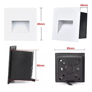 Foto 2 | Set Lampara Led Escalera Pared Foco 3w Ip65 Blanco-luz Calida-3500k 4 Piezas Eo Safe Imports Esi-14283 Blanco