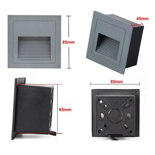 Foto 3 | Set Lampara Led Escalera Pared Foco 3w Ip65 6500k 4 Piezas Eo Safe Imports Esi-14285 Gris