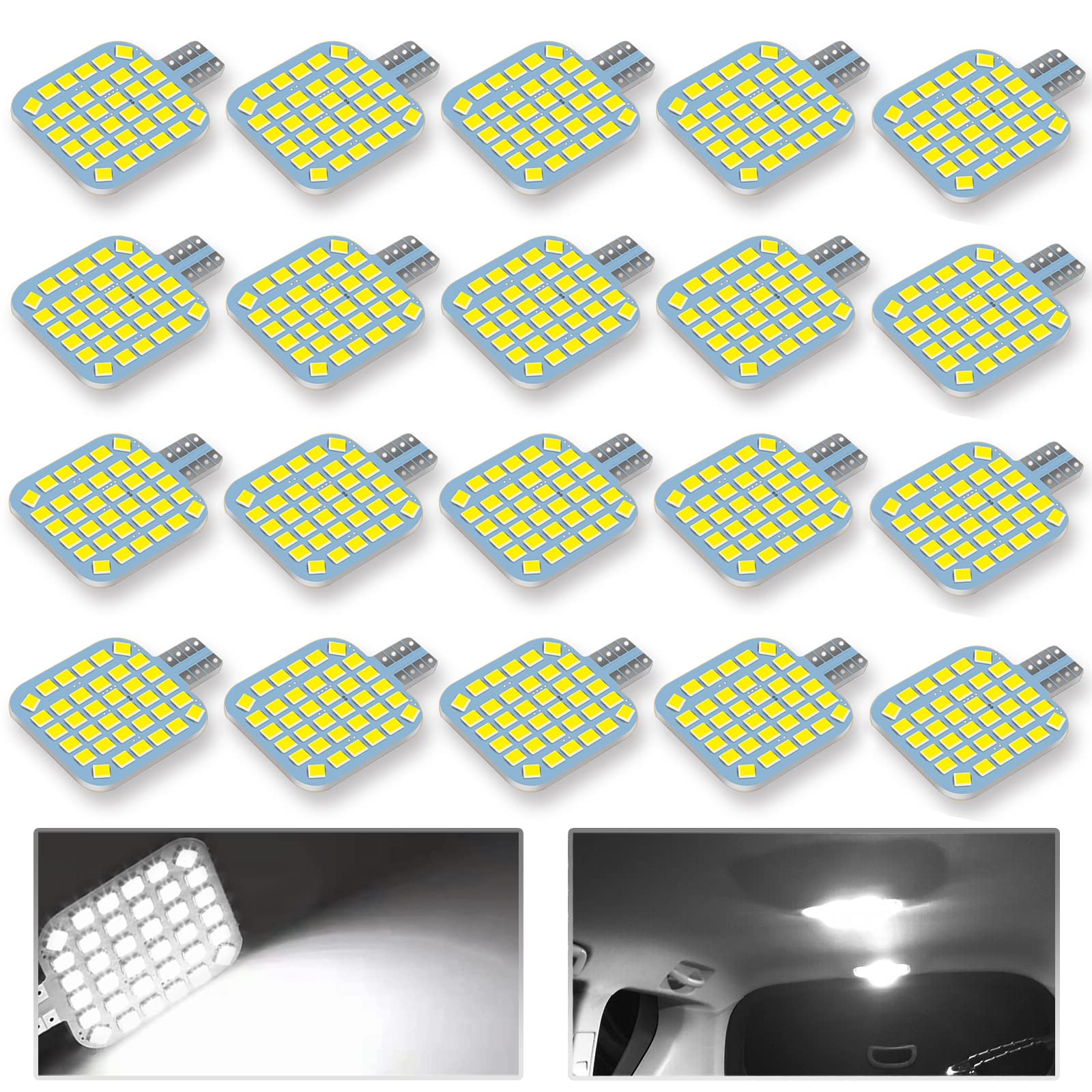 Foto 2 pulgar | Bombillas Led Xishwon T10 921 922 912 194 6500 K 12 V 20 Unidades - Venta Internacional.