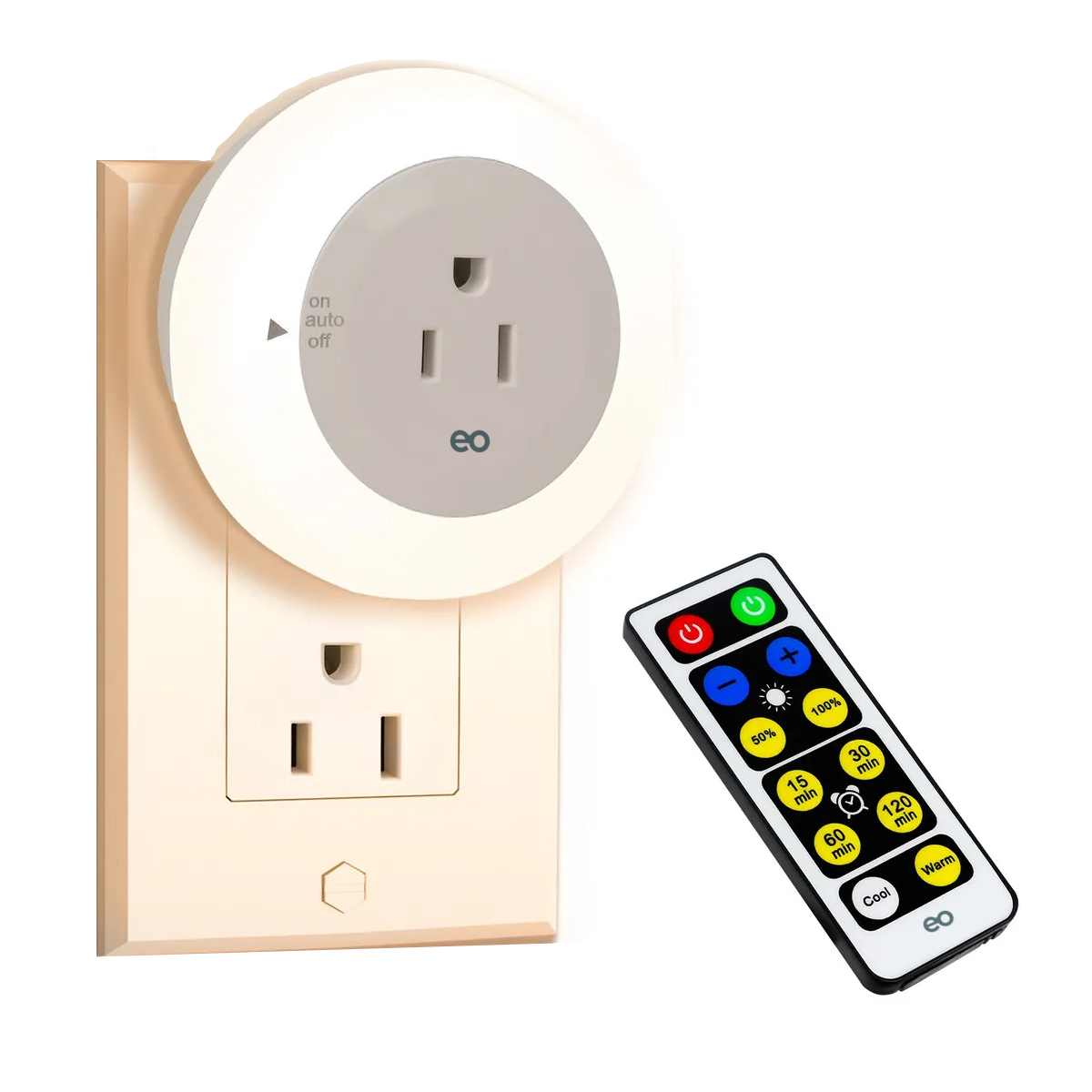 Foto 2 pulgar | Luz Nocturna Con Enchufe Pared Eo Safe Imports Esi-18836 Blanco