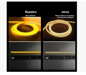 Foto 3 | Tiras De Leds Luz Luces Neón Flexible Manguera Con Fuente 5m