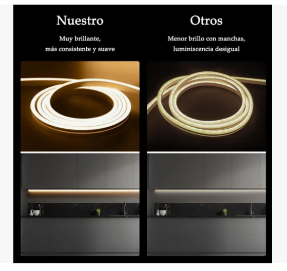 Foto 4 pulgar | Tiras De Leds Luz Luces Neón Flexible Manguera Con Fuente 5m