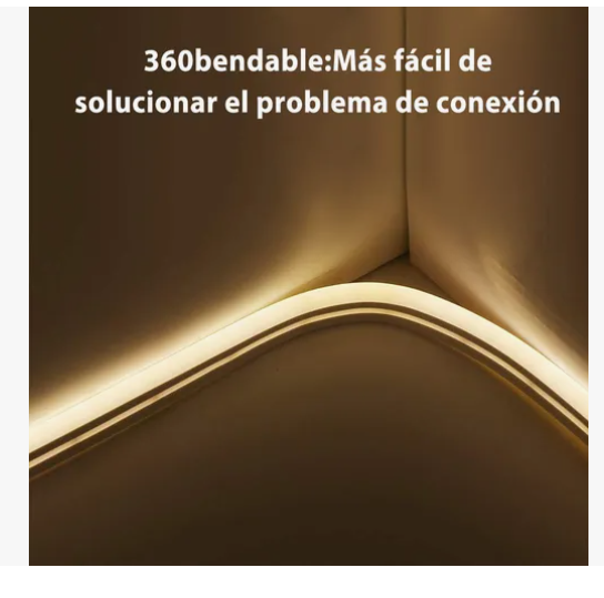 Foto 6 pulgar | Tiras De Leds Luz Luces Neón Flexible Manguera Con Fuente 5m