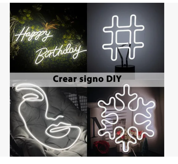 Foto 5 | Tiras De Leds Luz Luces Neón Flexible Manguera Con Fuente 5m